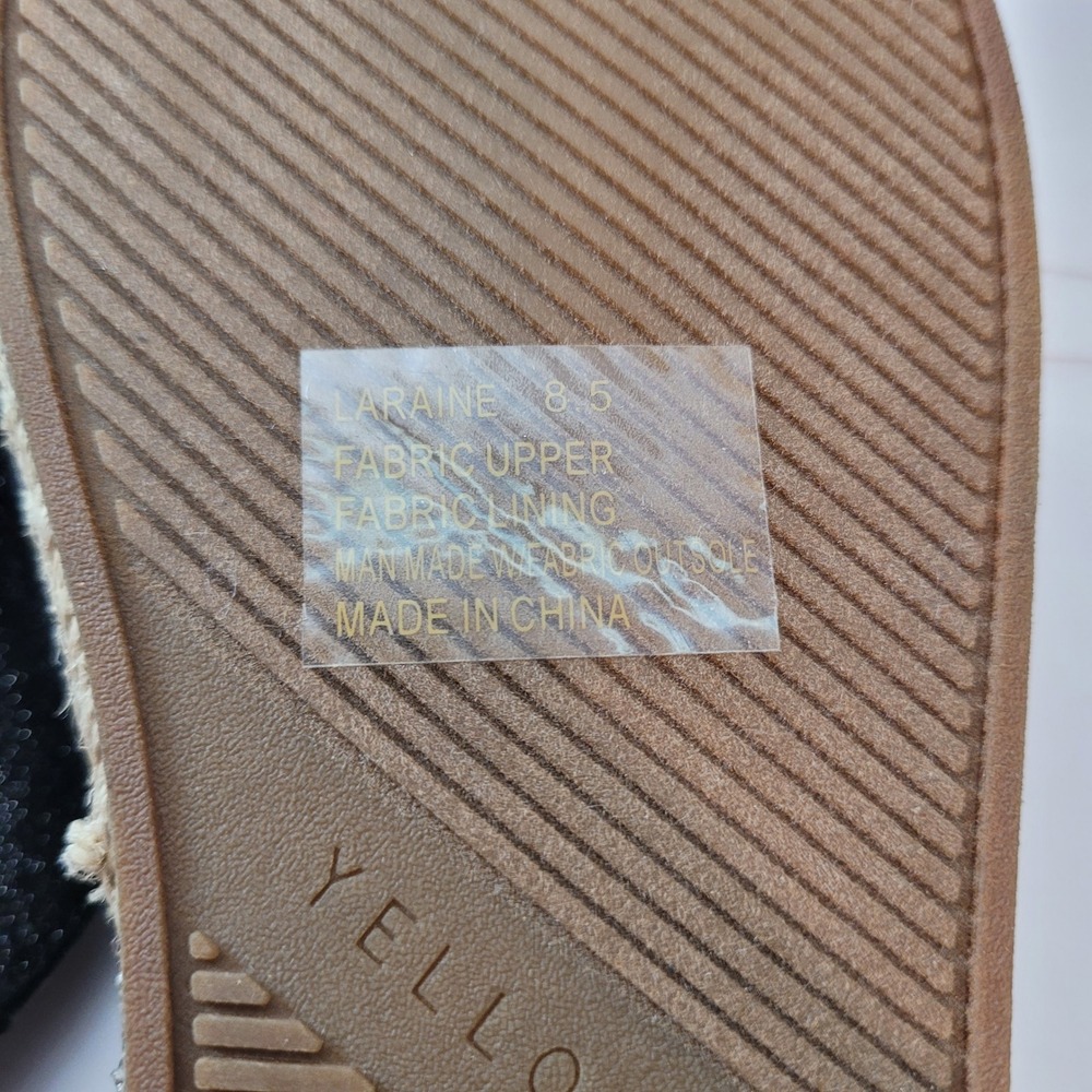 Yellow Box Black Glitter Slide Sandals - Picture 14 of 16